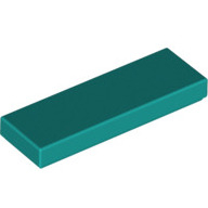 Lego destička 1x3 hladká, tmavě tyrkysová (6213787)